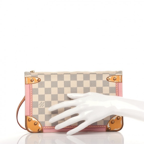 Authentic Louis Vuitton NEW limited Ed. Summer trunk Neverfull GM pouch - Picture 2 of 14